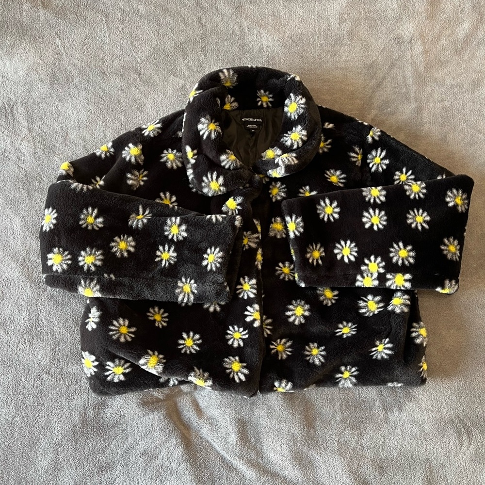 Wednesday’s Girl Faux Fur Daisy Jacket